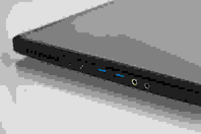 A picture of the MSI GS60 Ghost's left-side ports.