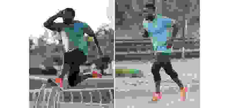 Kevin Hart running and training wearing the Nike Zoom Fly 6.