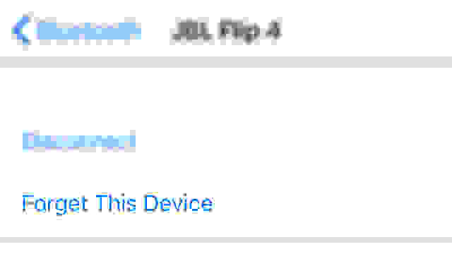 A smartphone's Bluetooth settings menu.