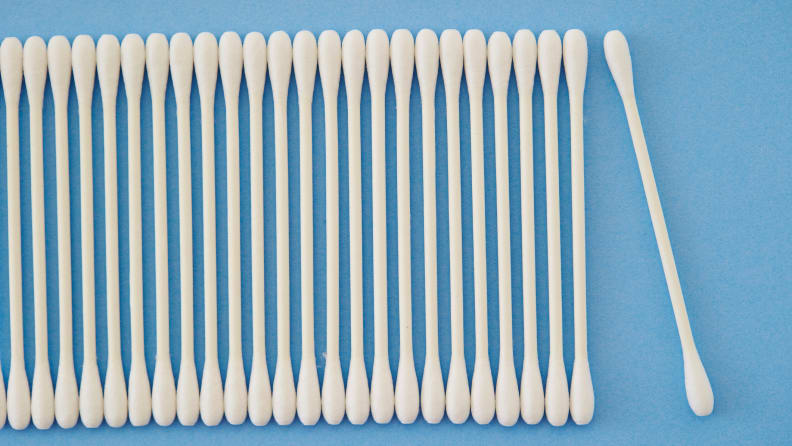 Wet a cotton swab and rub it gently on an inconspicuous part of the clothing.