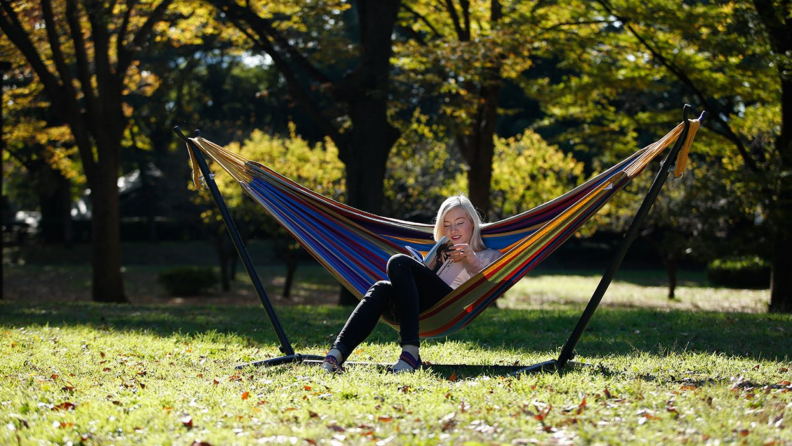 relax in a hammock