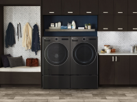 Photo of the LG FX Washer & Dryer installed in a laundry room.