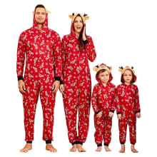Product image of PatPat Red Reindeer matching Christmas onesies 