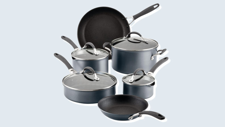 A Circulon cookware set.
