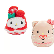 Product image of Squishmallows 8 inch Hello Kitty & My Melody Christmas Plush 2-Pack