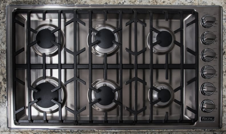 cooktop with six burners