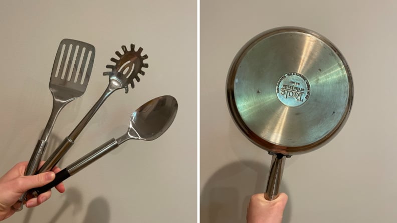 utensils and pan