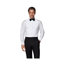 Product image of Suitsupply White Piqué Tailored Fit Tuxedo Shirt