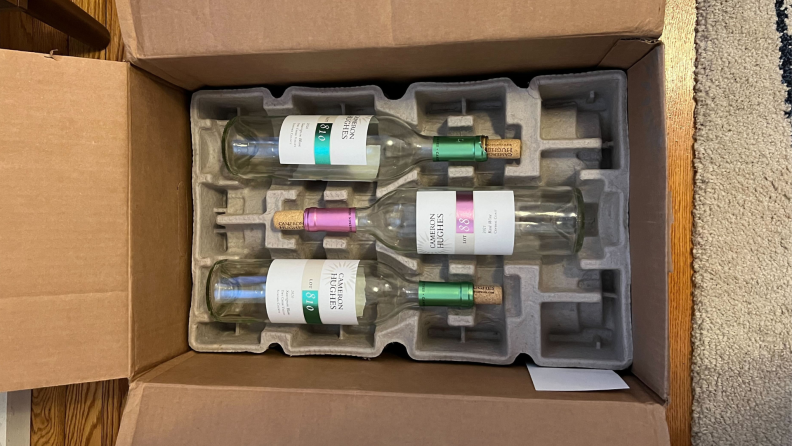 A packaging box for the CH Wine.
