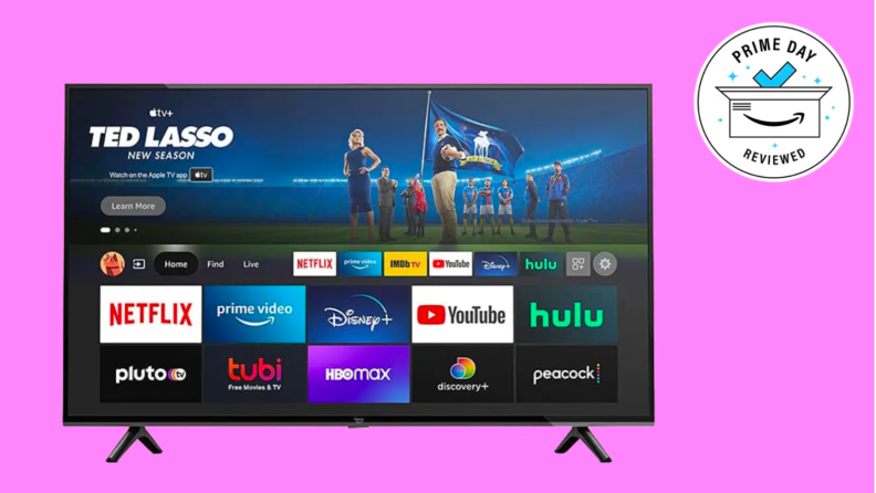 Amazon Fire TV on a purple background