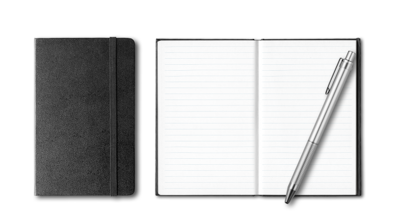 Notebooks and pens are must-haves.