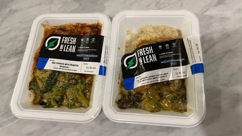 Two sealed meal packagings.