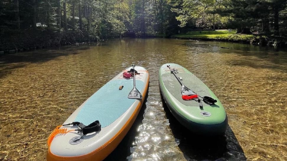 Two Paddleboards on open water