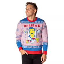 Product image of Ted Lasso Men's Believe Fair Isle Ugly Christmas Sweater Knit Pullover