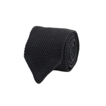 Product image of The Tie Bar Pointed Tip Knit Black Tie