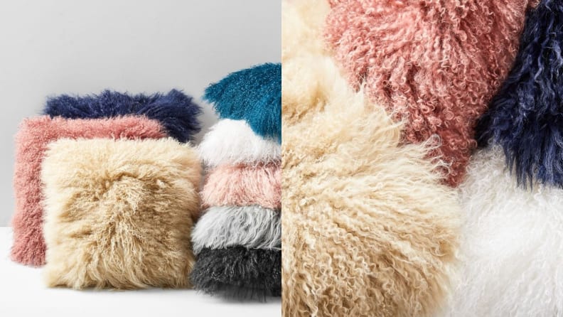West Elm Mongolian Fur Pillow