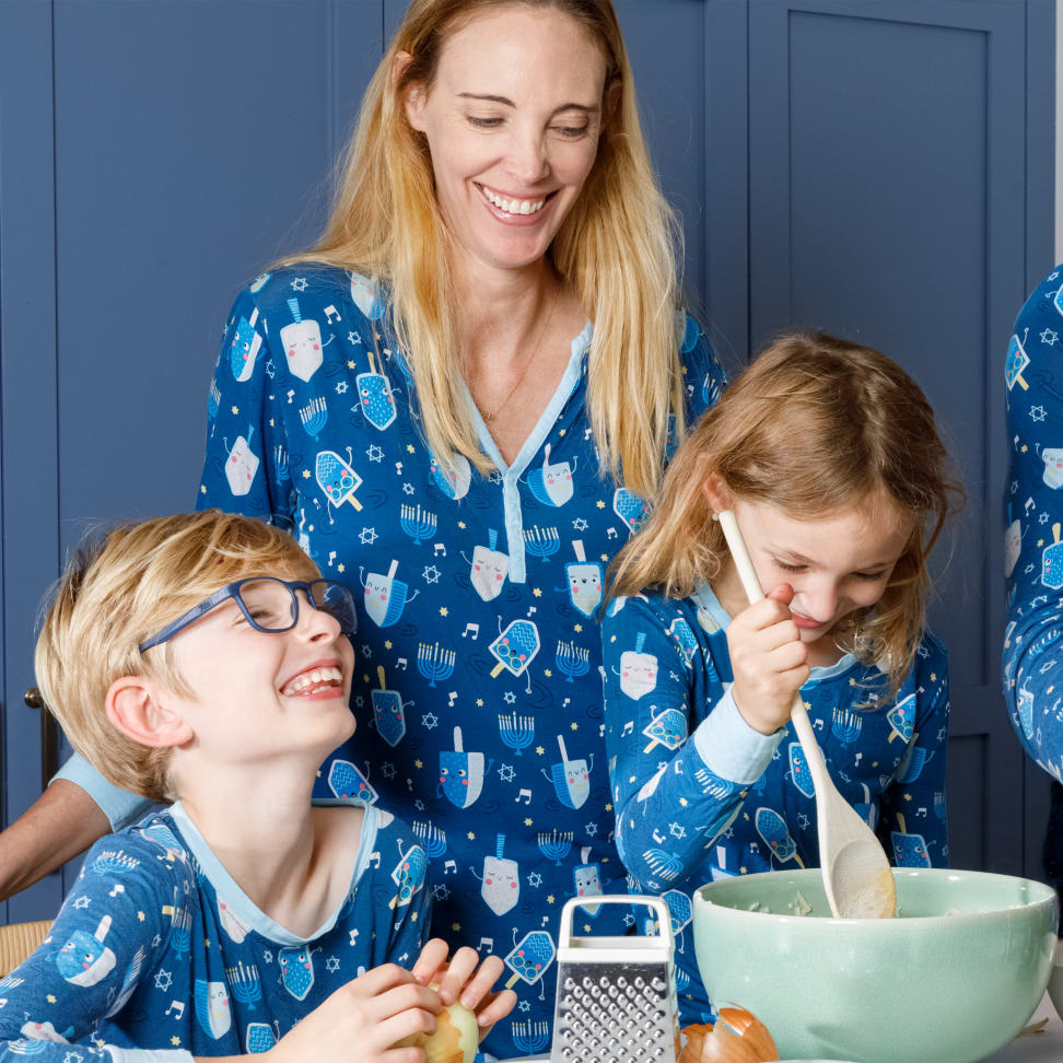 Gender-Neutral Matching Fair Isle One-Piece Pajamas for Kids