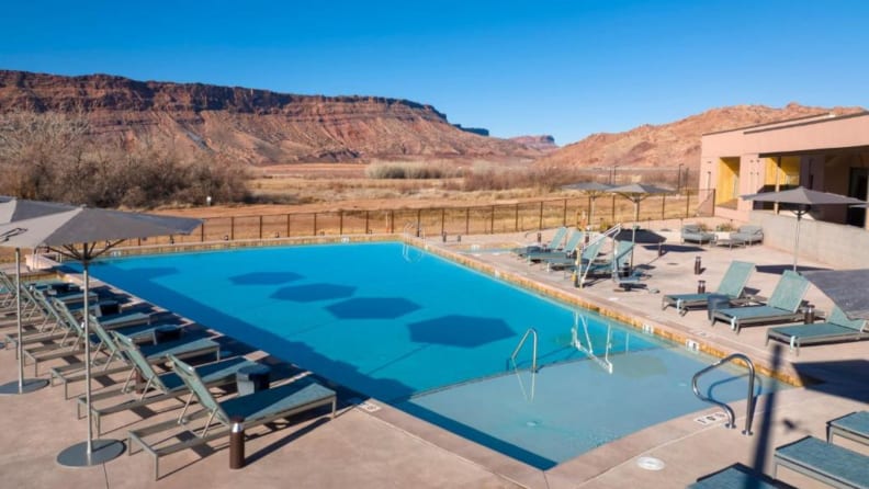 resort pool in desert