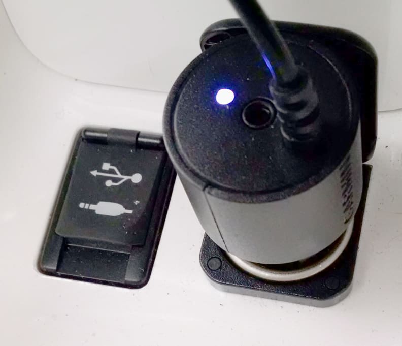 Garmin Speak plugged in to vehicle