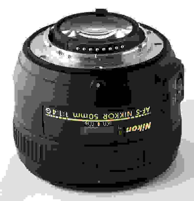 The Nikon F mount on a modern G-type lens