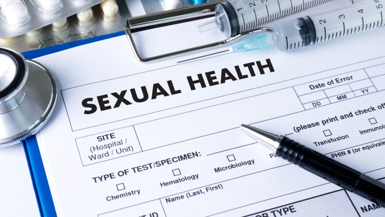 A "sexual health" doctor's form.