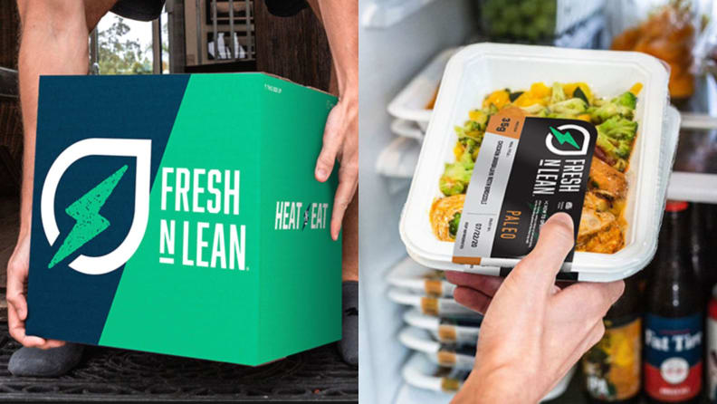 Kutija Fresh N Lean-a pored ručne injekcije stavlja zapakirani obrok u hladnjak.