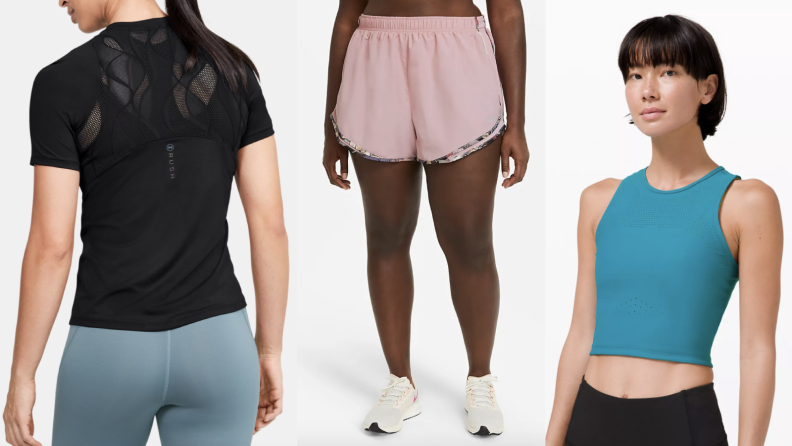 Under Armour, Nike, and Lululemon workout gear