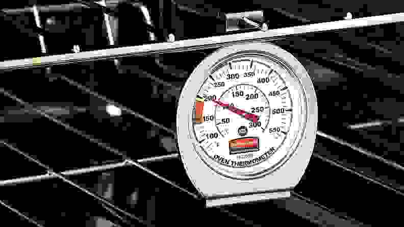 An oven thermometer allows you to more accurately set cook times.