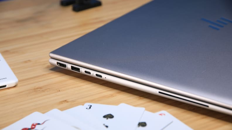 The side of the HP Zbook Firefly G10, showing off the connectivity ports.
