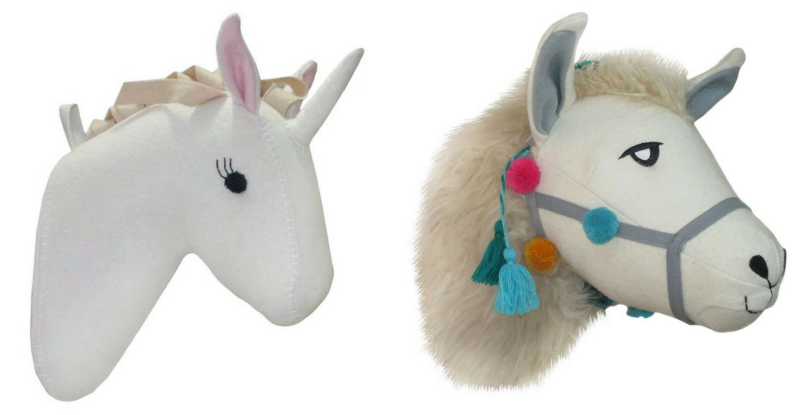 plush animal heads