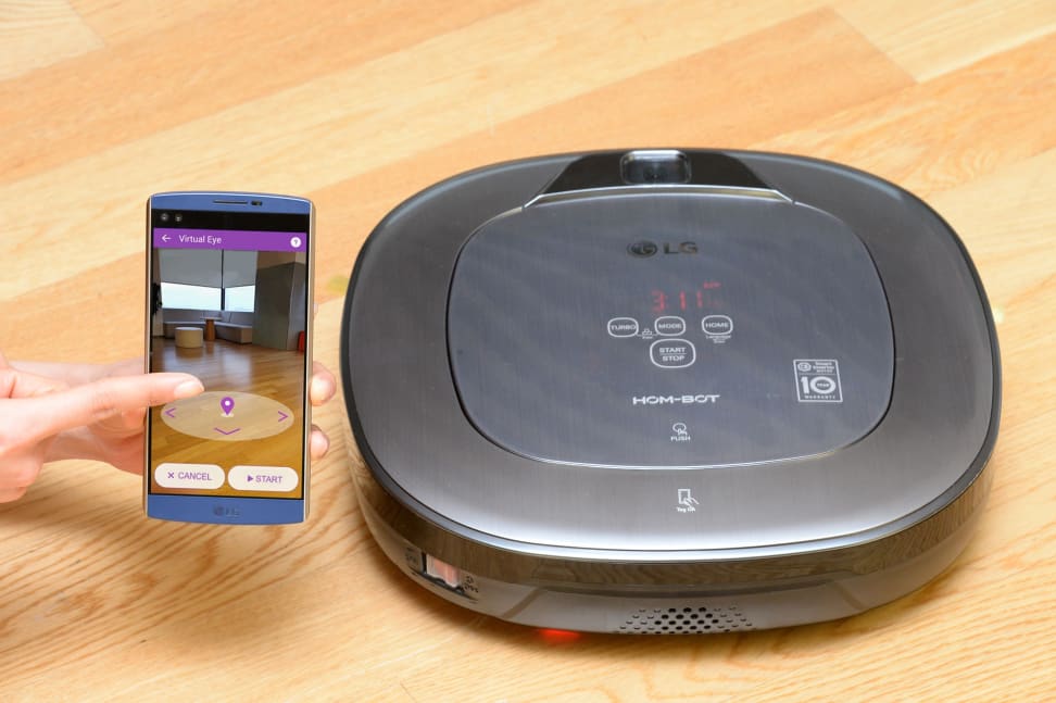 The LG HOM-BOT Turbo+ and its accompanying augmented reality smartphone app