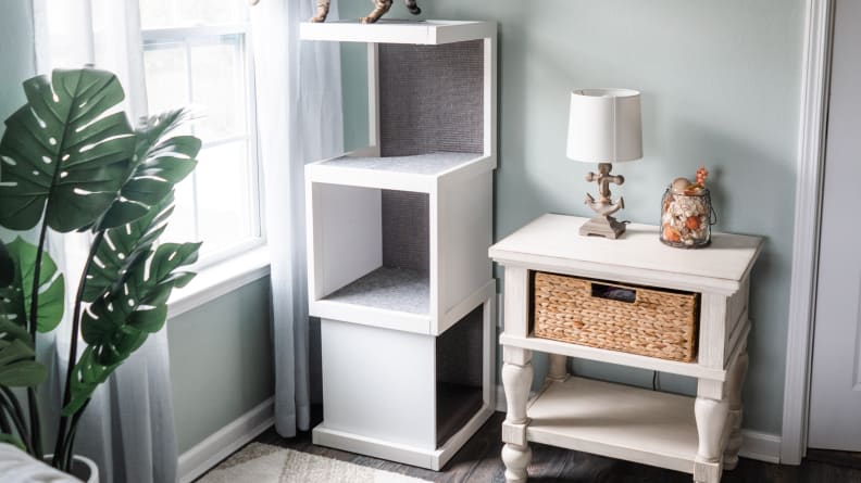 This new, modern cat tower is designed to be more aesthetically appealing—while still functional.