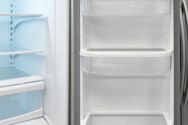 The Whirlpool WRF535SMBM's right fridge door mirrors the left, offering up even more gallon-sized storage.