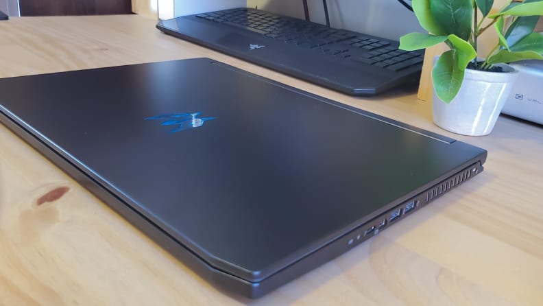 The laptop is closed