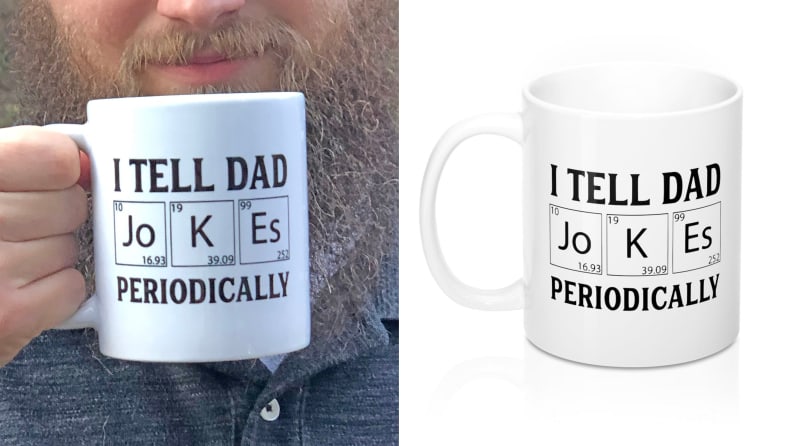Dad jokes periodic table mug