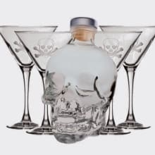 Product image of Crystal Head Vodka with Rolf Skull and Cross Bones Martini Set