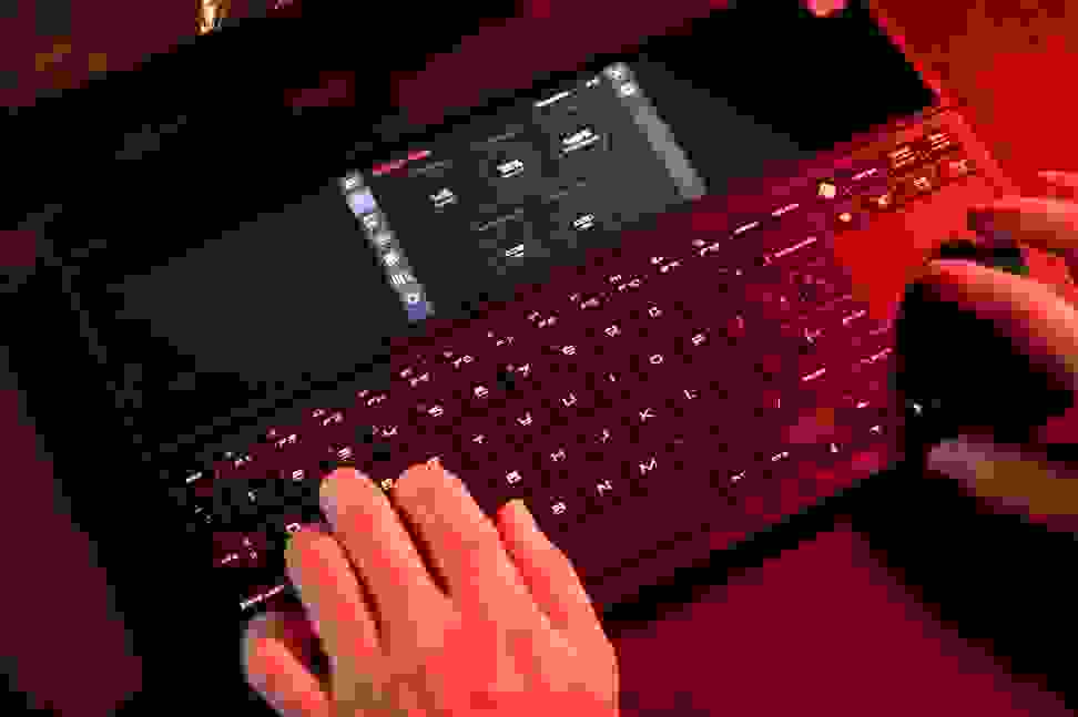 Fingers resting on a keyboard