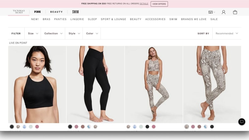 Buy Women's Pink Victoria's Secret Leggings Online