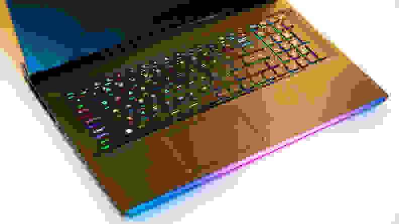 Overshot of keyboard and trackpad