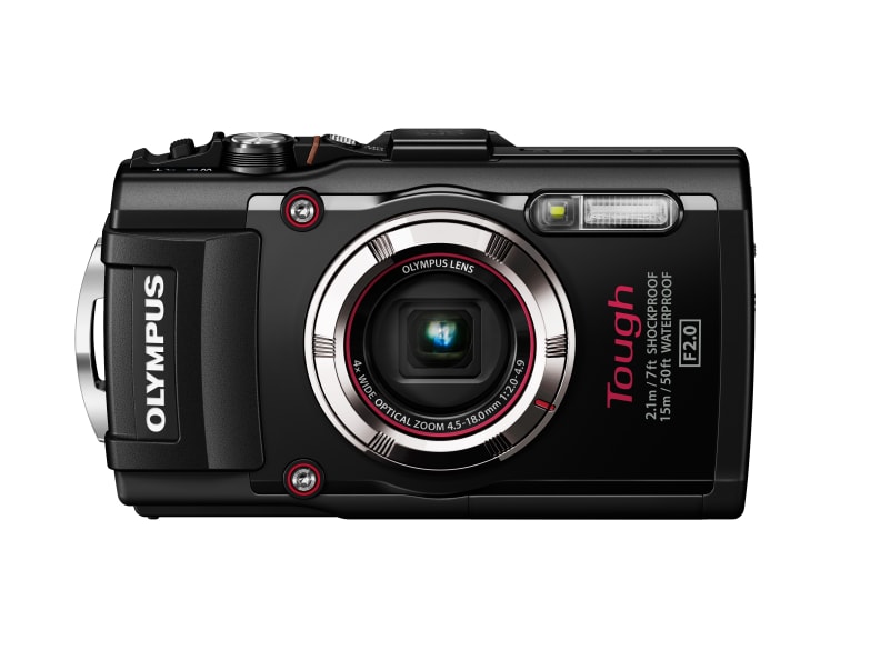 A picture of the Olympus TG-3 in black.