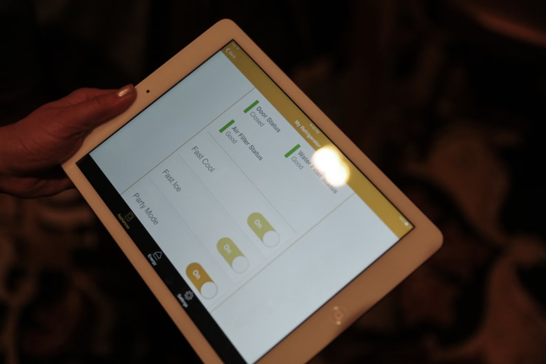 The Connected Suite app lets you put the fridge into Party Mode.