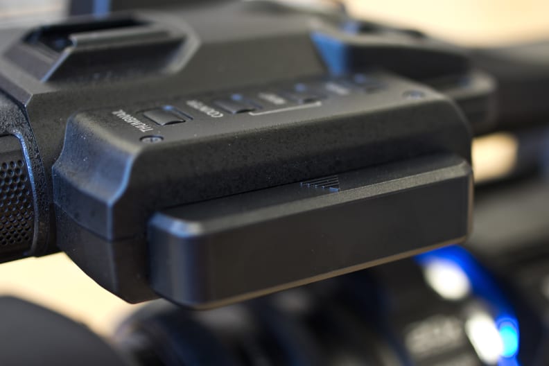 The LCD can be flipped down and stowed within the top handle of the X1000, protecting the screen.