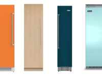 Four column refrigerators in a row