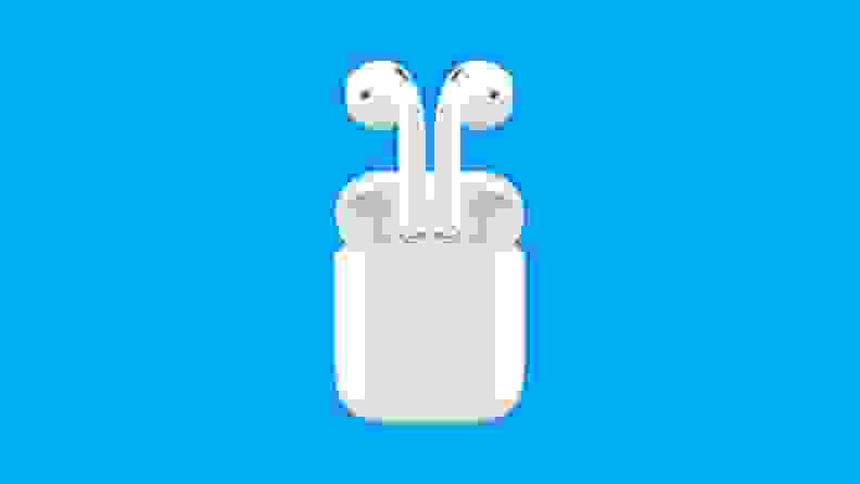 A pair of Apple Airpods.