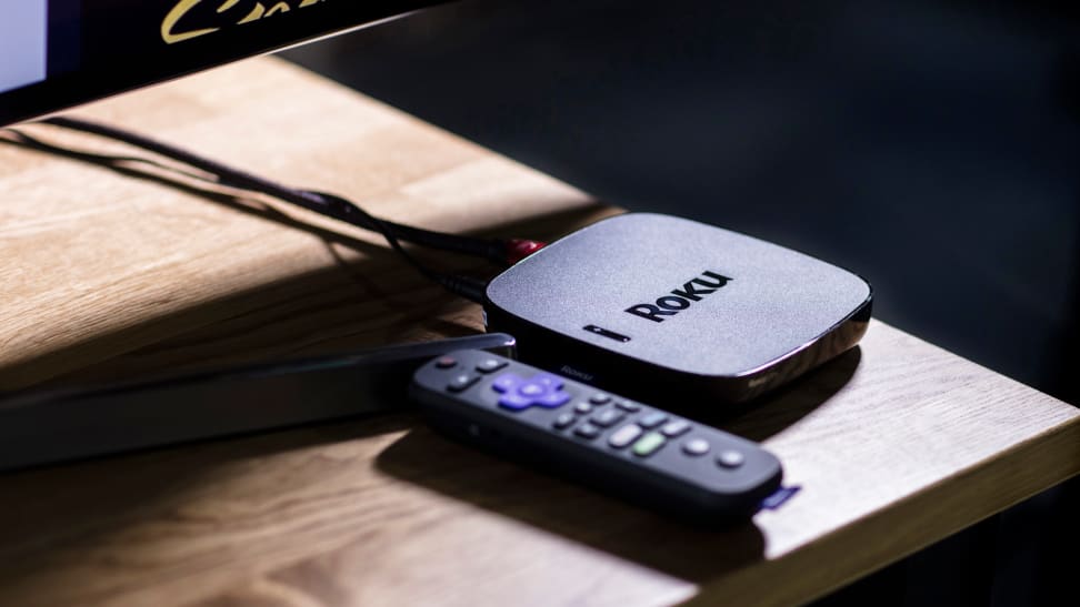 A dedicated Roku streaming box in use