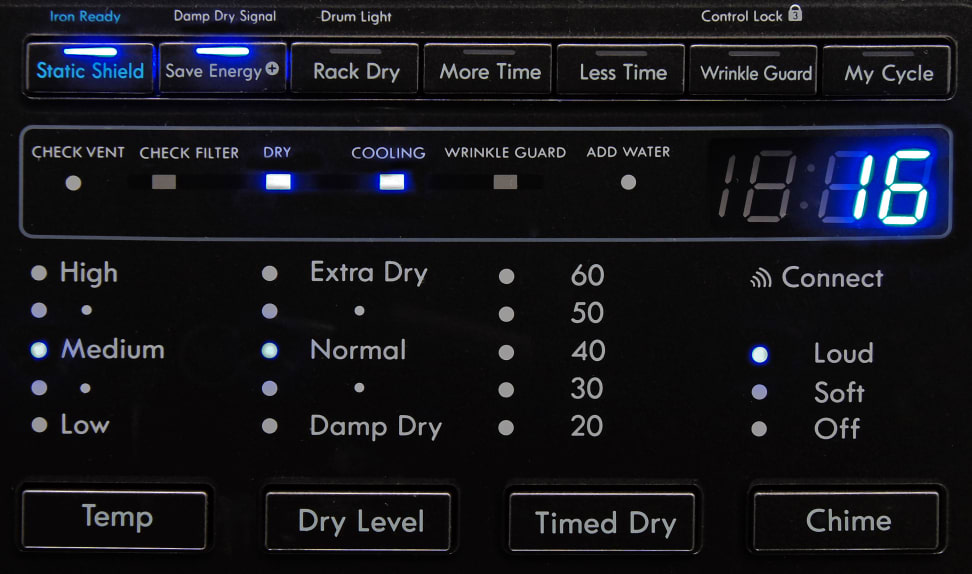 Kenmore Elite 81583 Controls