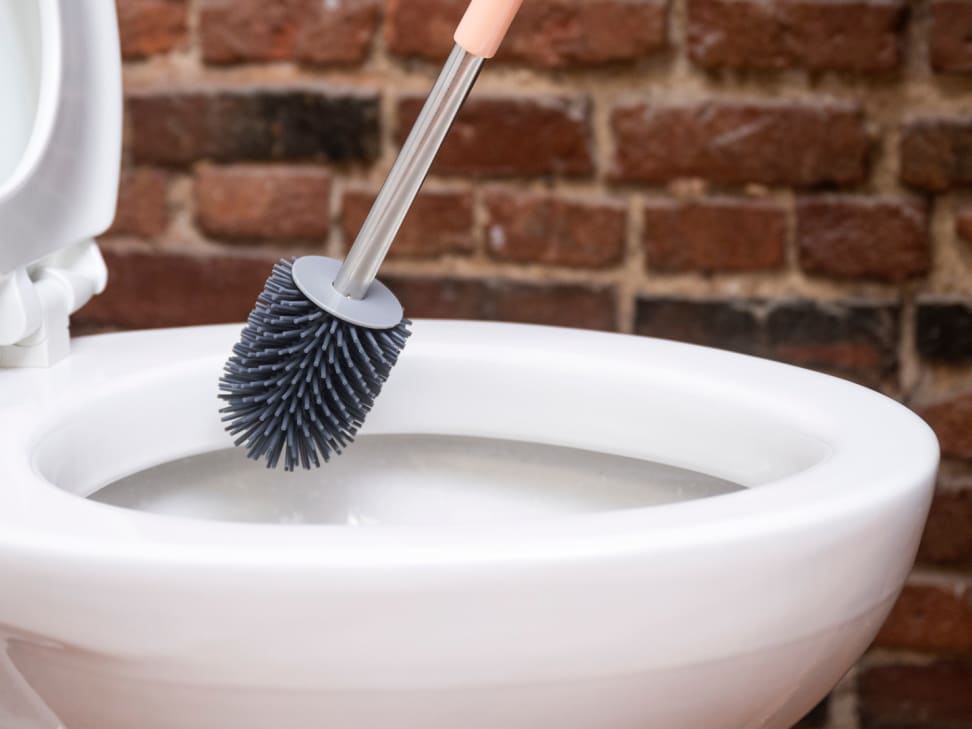Toilet Brush with Holder Toilet Brush Toilet Bowl Brush with Stainless Steel Handle Durable Bristles Deep Cleaning Compact Bathroom Brush Save Space Good Grip Anti-Drip Black
