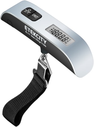 G Force Portable Aluminum Luggage Scale with Tape Measure