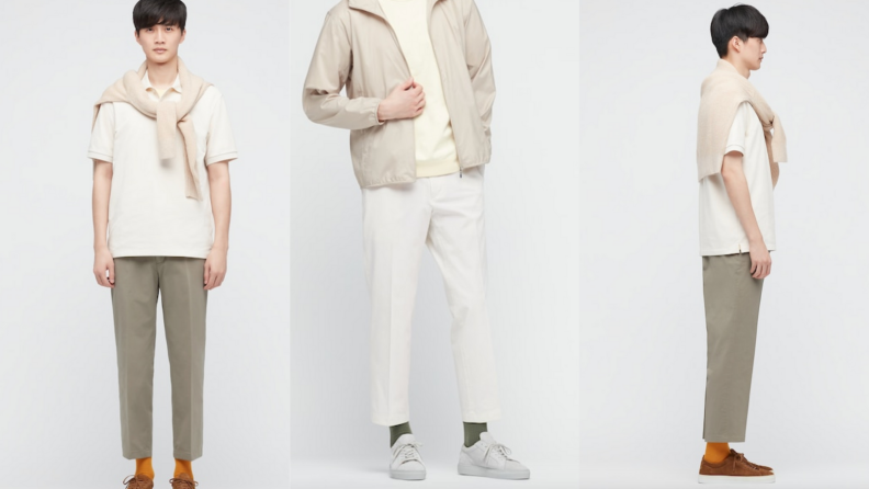 Men wearing UNIQLO ankle pants