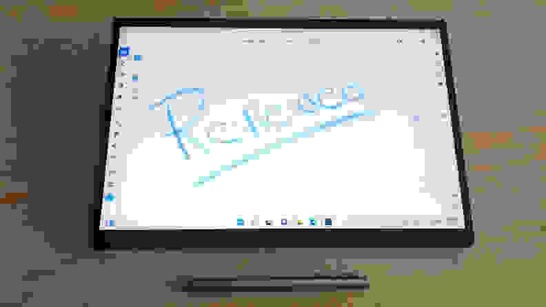Written text on a laptop screen
